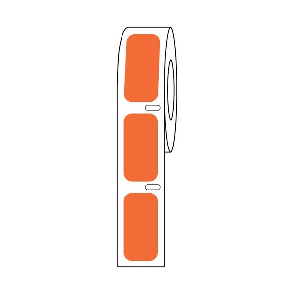 Label Roll, Cryo, Direct Thermal, 27x13mm, for Cryogenic Vials, Red, 1000PK
